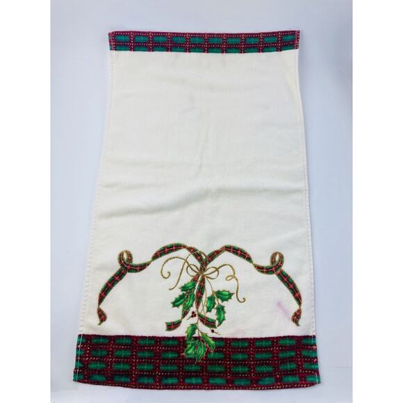 Lenox Christmas Holiday Nouveau Collection Set Bath Towel Hand Towels Face Cloth - Picture 11 of 16